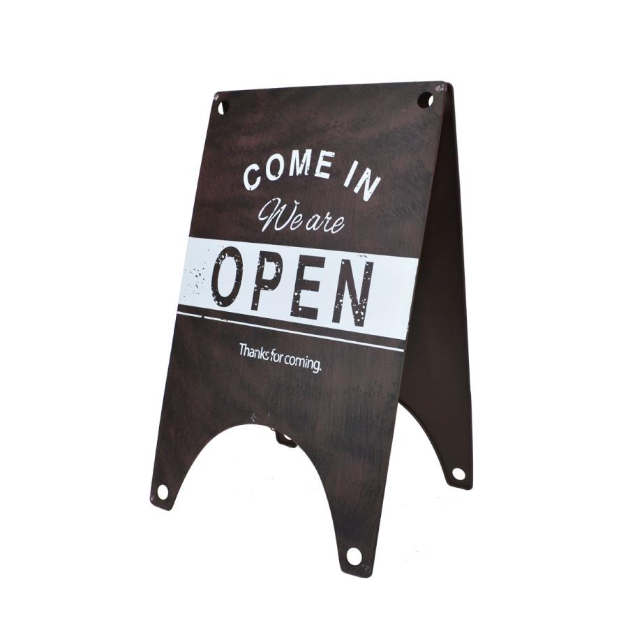 オープンクローズ サインボード アイアン アンティーク風 : ラタン