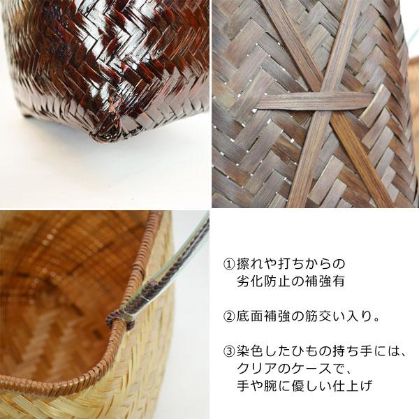 竹製 市場かご よこ型S ブラウン 横長 竹かごバッグ カゴ : ラタン