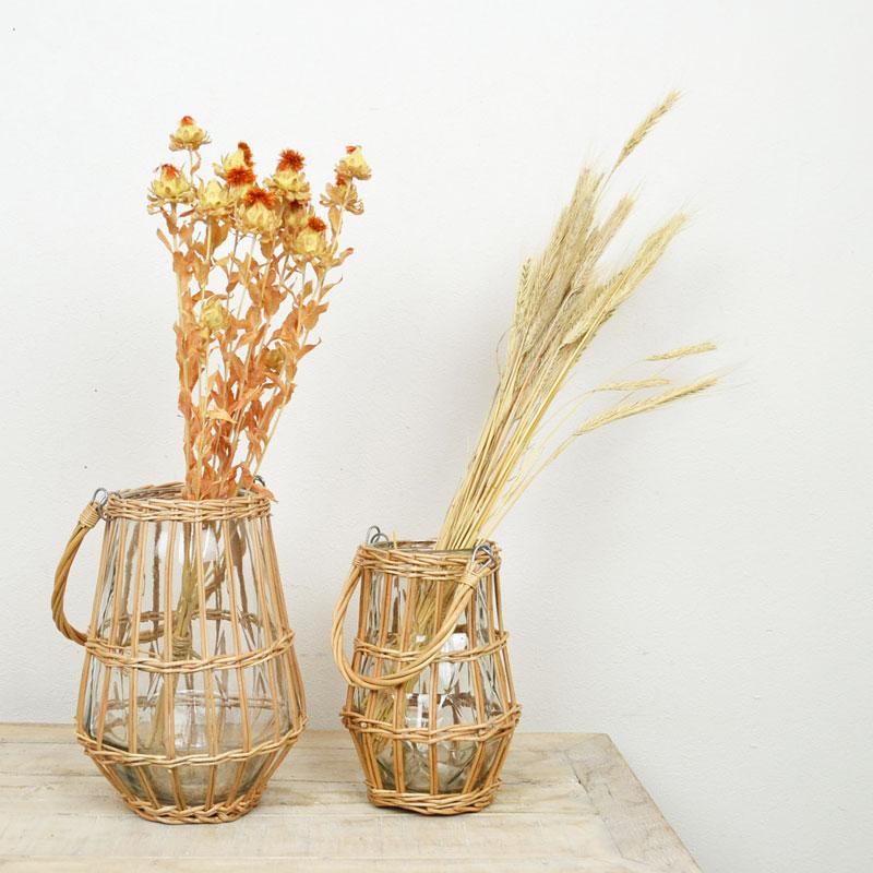 ウィローガラスベース ボトルインバスケット ラウンドl 花瓶 9130 Mk05 ラタンハウスかごや ヤフー店 通販 Yahoo ショッピング