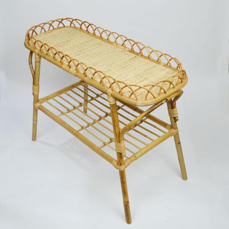 ラタン家具 ユグラ コンソールテーブル ヴィンテージデザイン_1