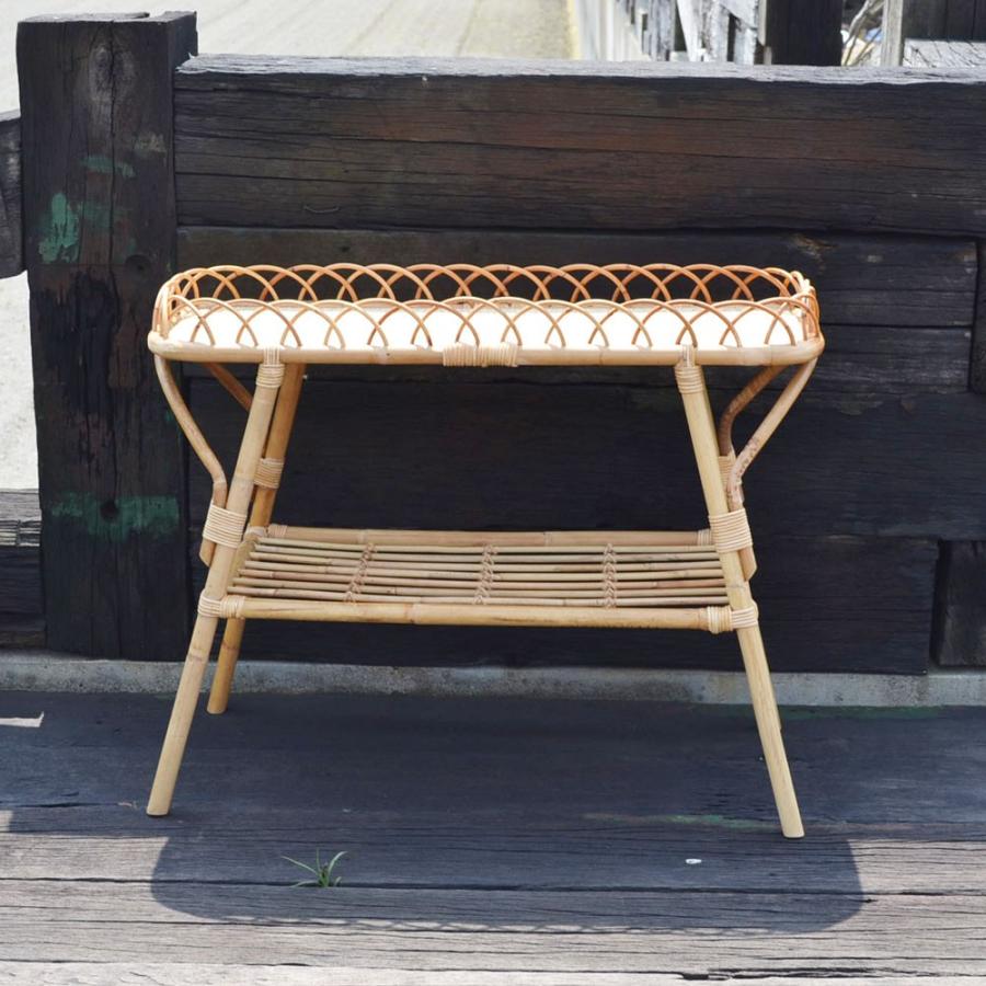 ラタン家具 ユグラ コンソールテーブル ヴィンテージデザイン : ラタン