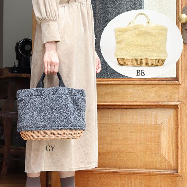 柳ボア オーバルバッグ かごバッグ かわいい トートバッグ 28 Mk14 ラタンハウスかごや ヤフー店 通販 Yahoo ショッピング