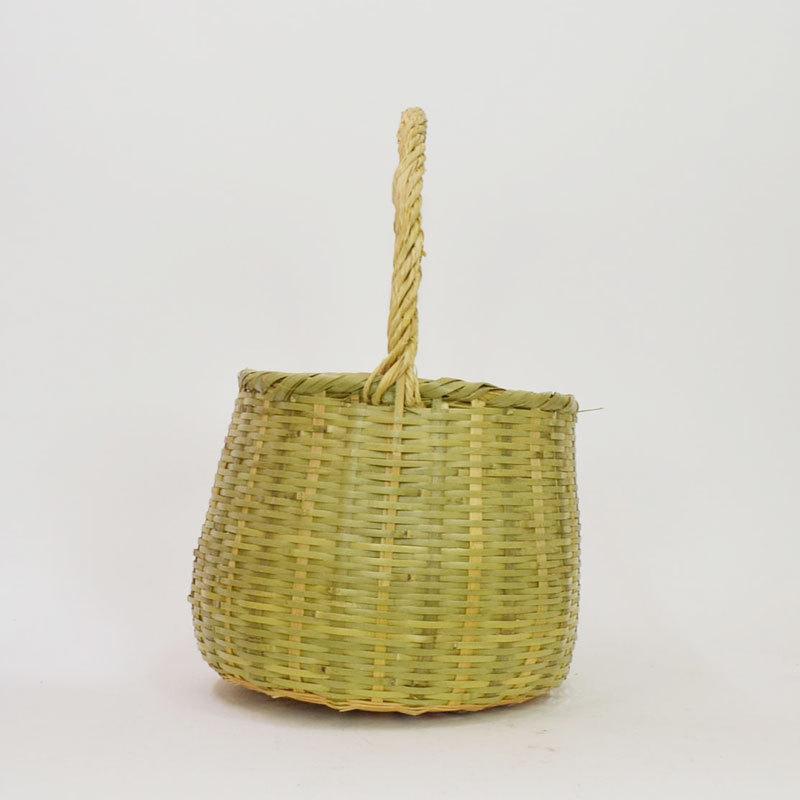 竹の収穫かご 無地 L 湯かご 収納 かごバッグ 温泉 籠 : ラタンハウス