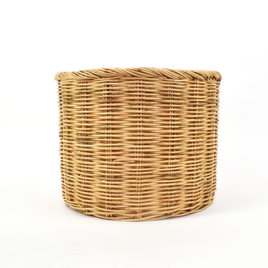 かづらふじ籠 タイ製ラタン ふち付き 筒型バスケット XL 鉢カバー 収納