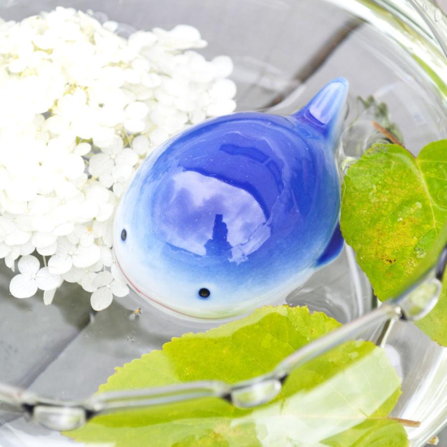 浮き玉 くじらL 鯨 クジラ 浮き球 陶器 水鉢 金魚鉢用 : ラタン