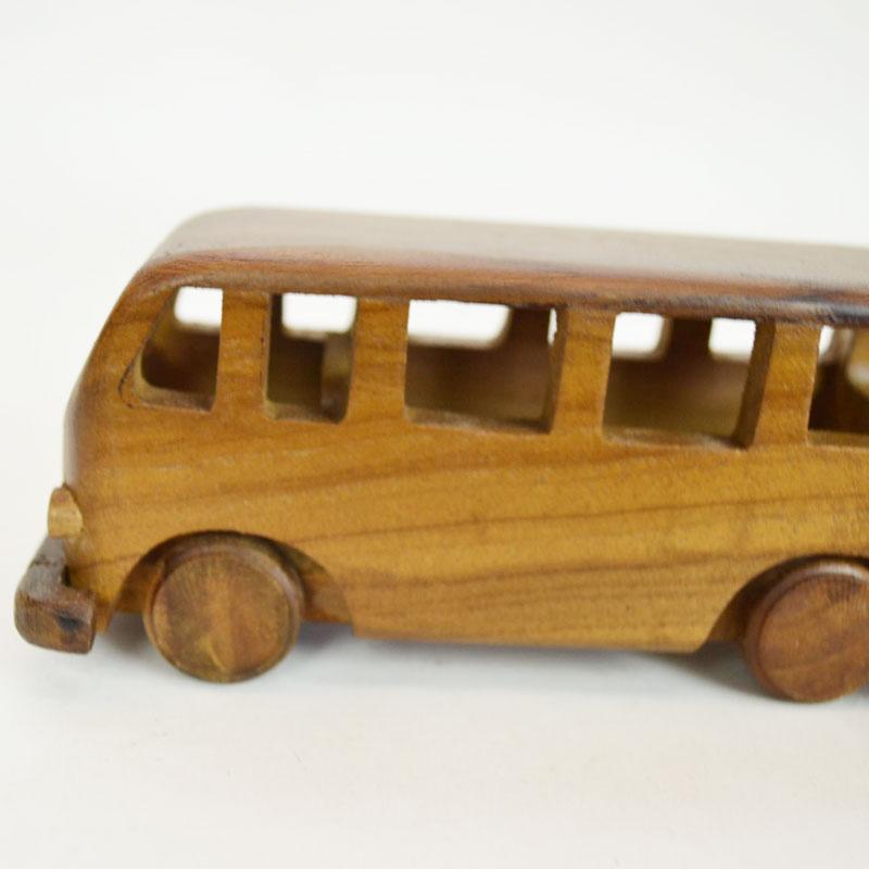 ウッドビークル バス 木製 乗り物 車 おもちゃ 贈り物 : ラタンハウス