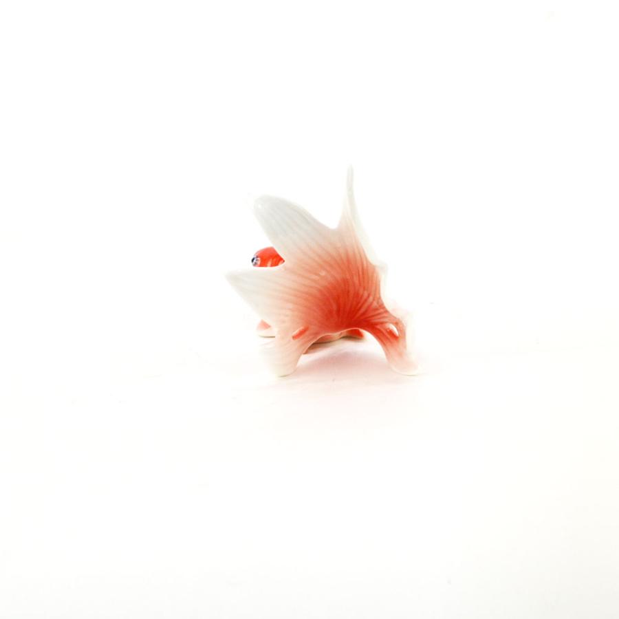 陶器の置き物 金魚赤 オブジェ オーナメント 和小物 置物 : ラタン