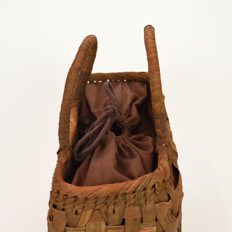 高級素材 山葡萄バッグ 櫓 かごバッグ 網代編み 熟練 職人 : ラタン