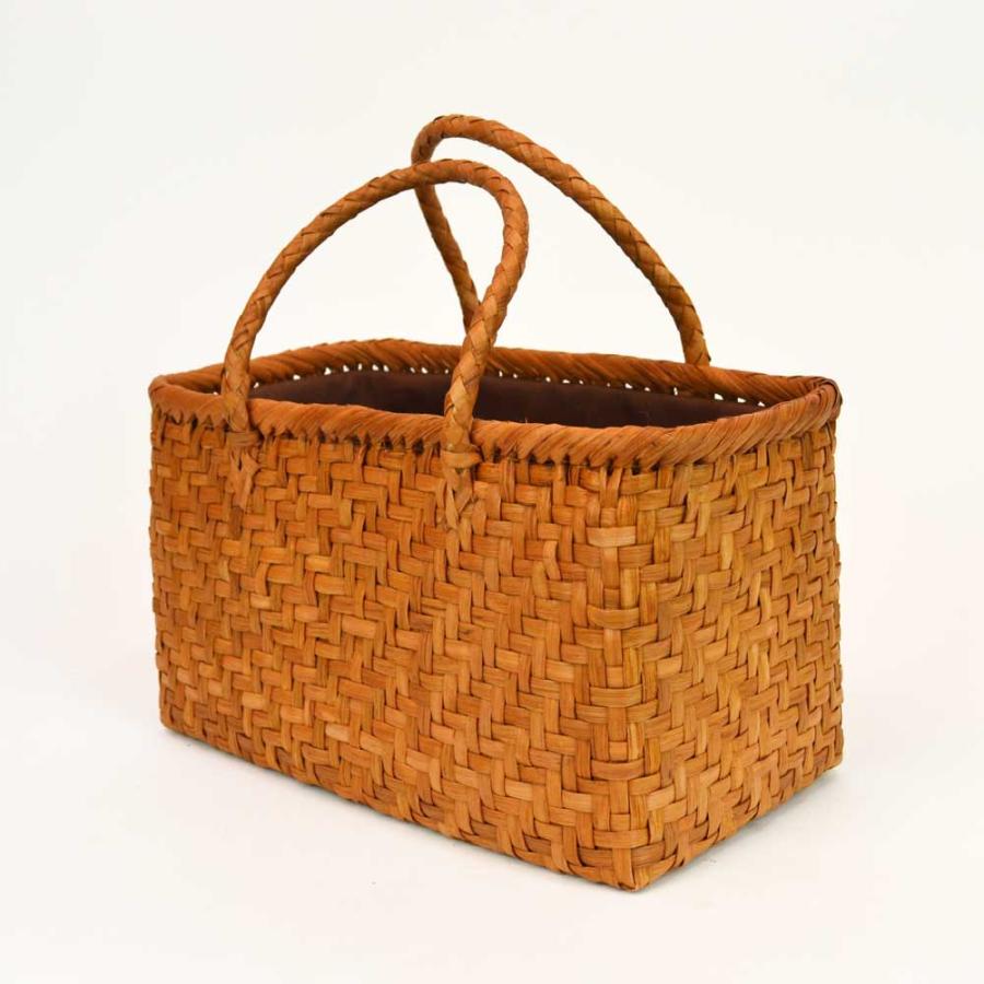 高級素材 山葡萄バッグ 晃 かごバッグ 網代編み 熟練 職人