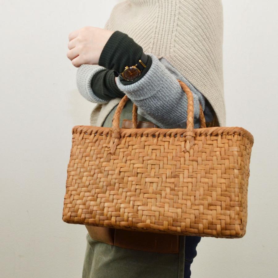 高級素材 山葡萄バッグ 晃 かごバッグ 網代編み 熟練 職人