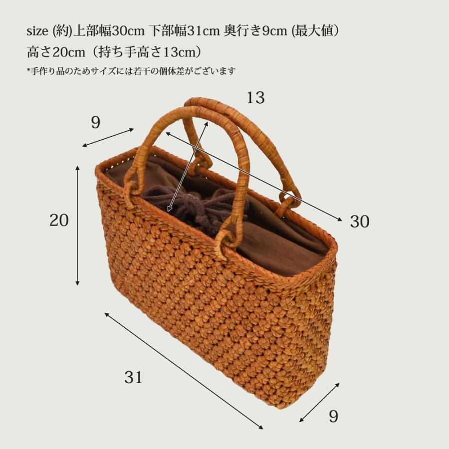 高級素材 山葡萄バッグ 凛 かごバッグ 六角花編 熟練 職人 : ラタン