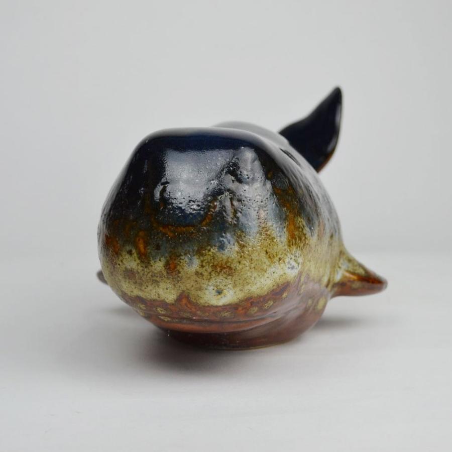 クジラ 貯金箱 鯨 くじら 置物 リアル インテリア 陶器製 : ラタン