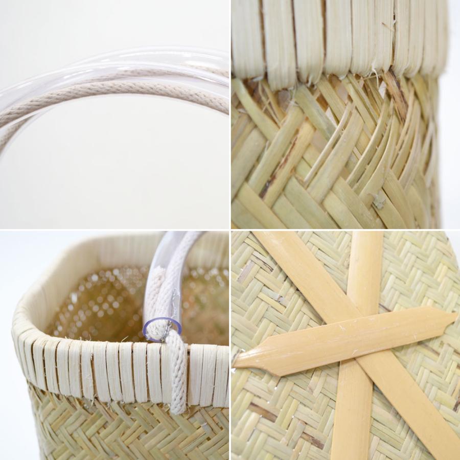 竹籠 取手付 大、中、小 3つ 新品 未使用 青竹 市場かご 大