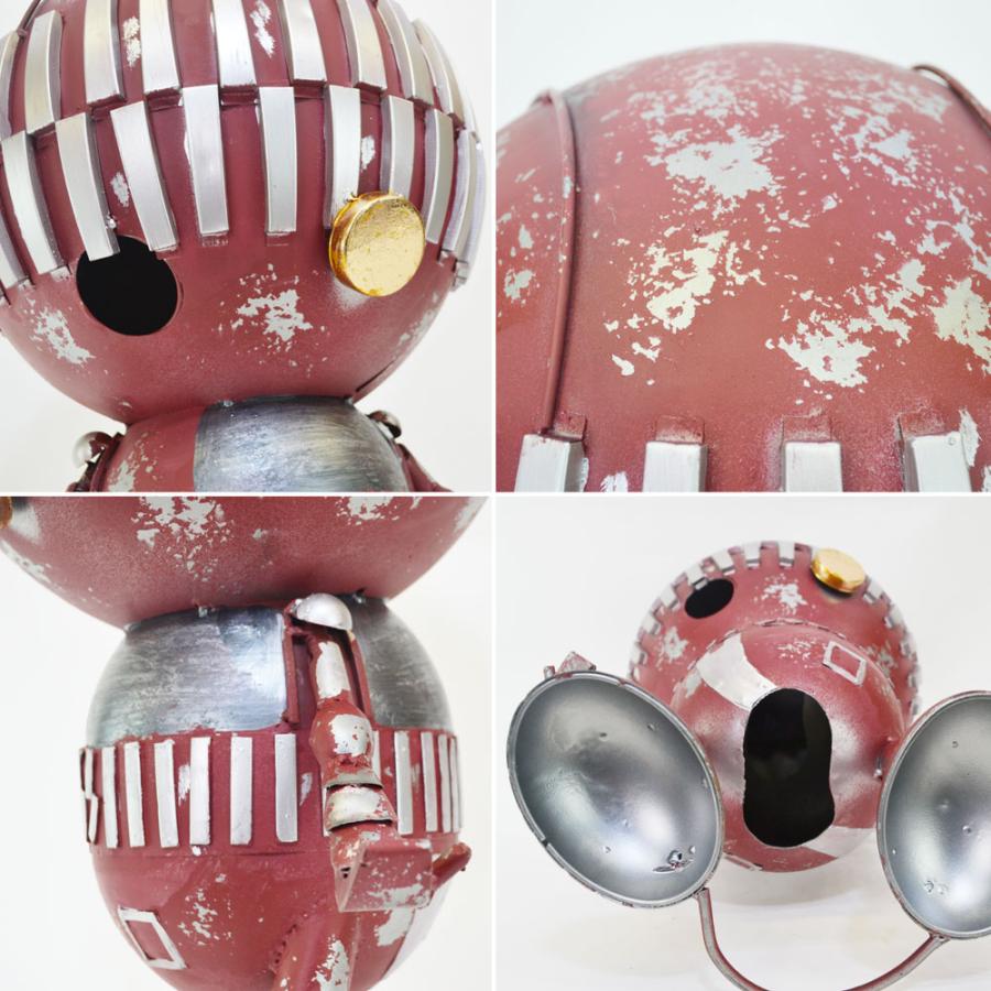 【ほぼ新品同様】ブリキロボット ルビーボール 鉄 オブジェ ヴィンテージ加工 ブリキロボット ルビーボール 鉄 オブジェ ヴィンテージ加工