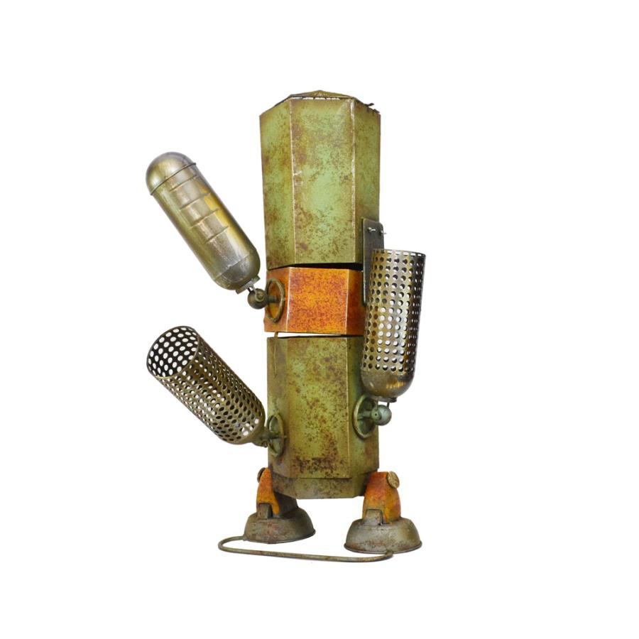 【ほぼ新品同様】ブリキロボット ロボタンク 鉄 オブジェ ヴィンテージ加工 ほぼ新品同様】ブリキロボット ロボタンク 鉄 オブジェ