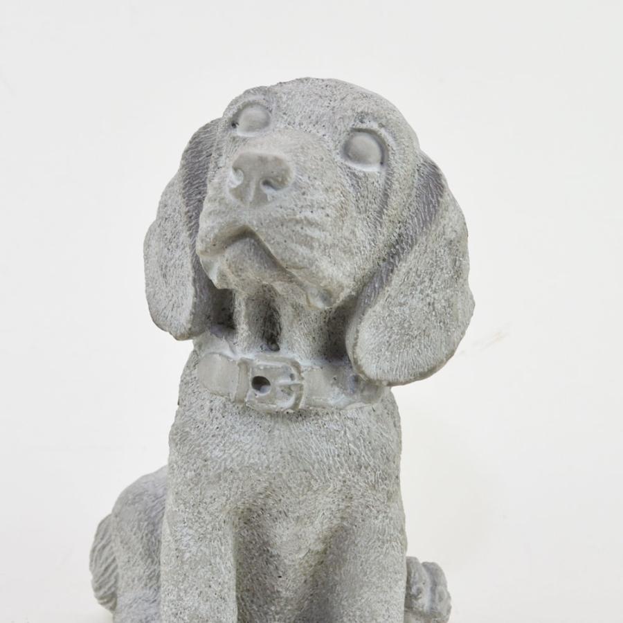 【お値下げ】犬の置物✨バロック調スタイル✨ロココ✨アンティーク セメント ガーデンオブジェ 犬 ビーグル ドッグ 置物 : ラタンハウス