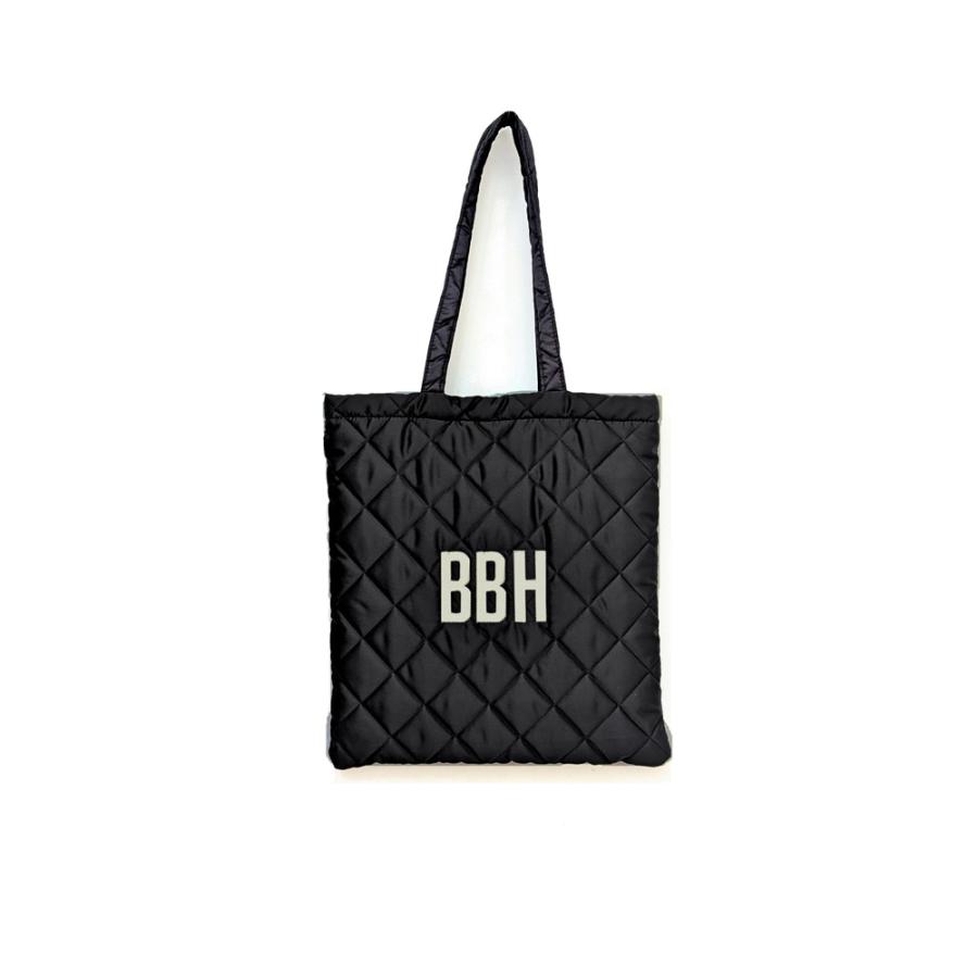 ゆるっと抜け感バッグ／キルティング／black BBH キルティングトートバッグ ブラック 肩掛け 大きい 鞄 : ラタン