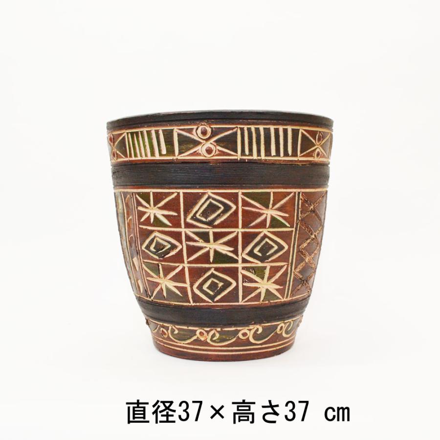 カラーテラコッタ植木鉢 プランター ナスカ L 12号 黒 |  | 01