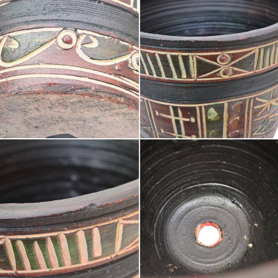 カラーテラコッタ植木鉢 プランター ナスカ L 12号 黒 |  | 04