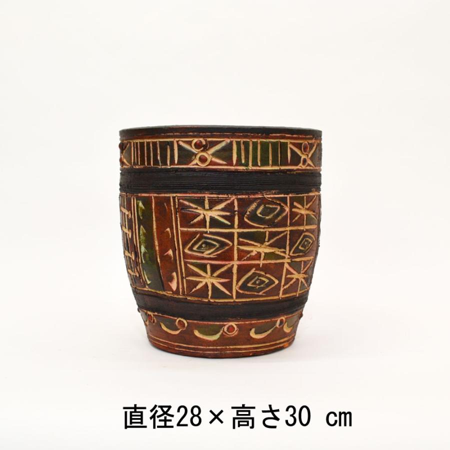 カラーテラコッタ植木鉢 プランター ナスカ M 9号 黒 |  | 01