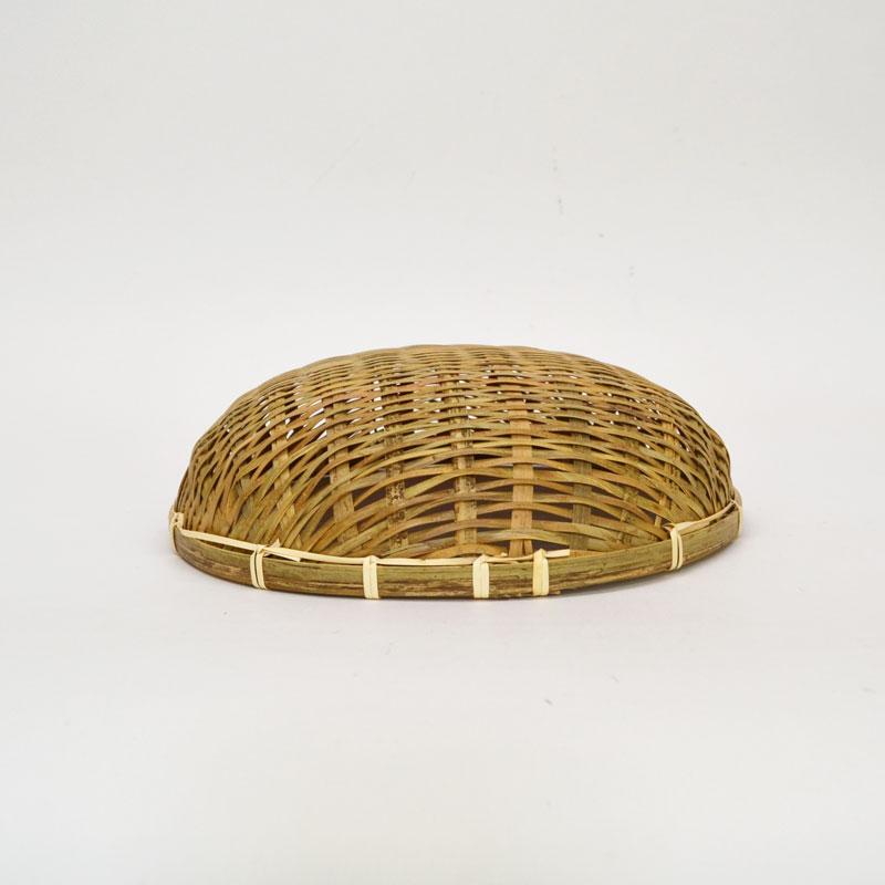 竹製 ござ目 竹ざる 深型 M 皮竹材料 深ざる 27cm : ラタンハウス