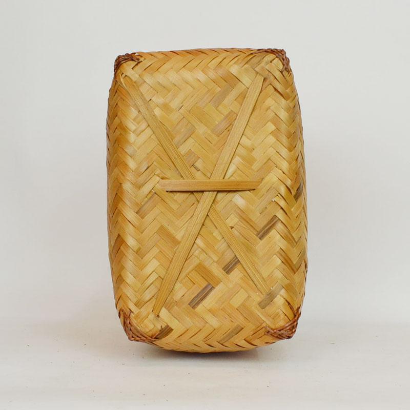 竹製 市場かご たて型L ナチュラル 竹かごバッグ 市場籠