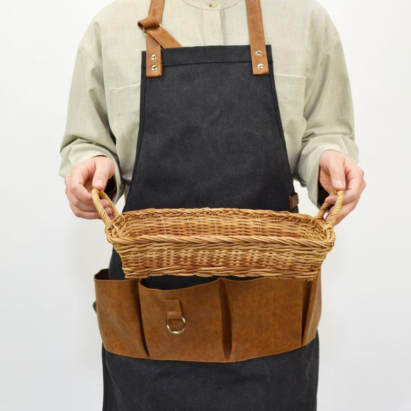 ラタン製ハンドル付きバスケットセット バスケット かご Lサイズ ラタン 籐 ハンドル 付 約 幅 45cm 収納 衣類