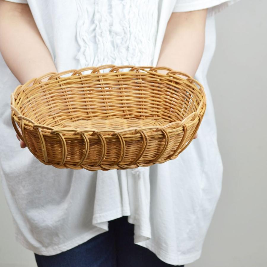 ラタン オーバル かご Sサイズ 籐 薄塗りニス仕上げ : ラタンハウス
