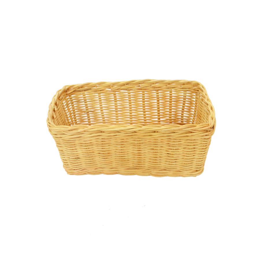 ラタン製 収納バスケット レクタングル 収納ケース 籐かご : ラタン