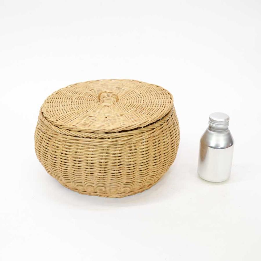 ラタン製 茶びつ 茶櫃 お茶菓子 収納バスケット 食品収納