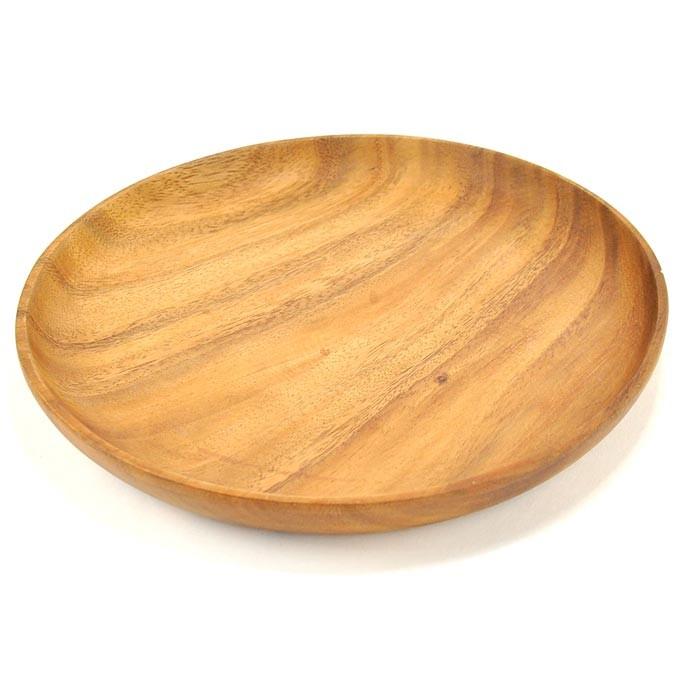 アカシア ラウンド プレート Lサイズ 木製食器 【23cm×23cm】 取り皿