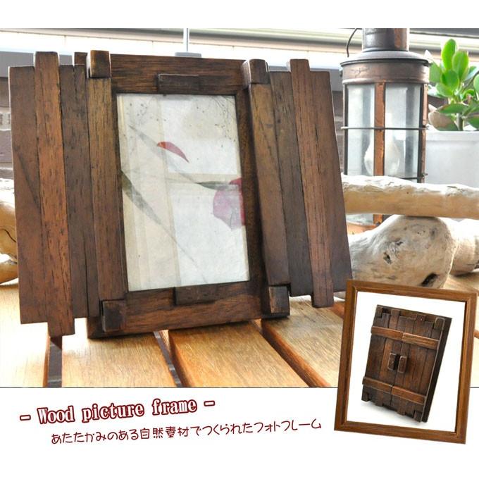 扉付き フォトフレーム 写真立て 壁掛け L判 木製 プレゼント シンプル