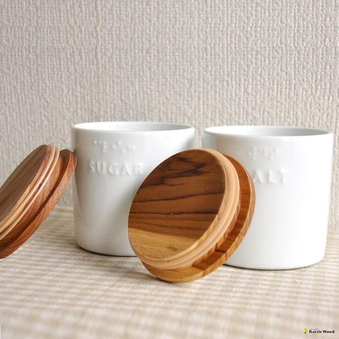 LOLO（ロロ） キャニスター シュガー ソルト sugar salt 木製 陶器