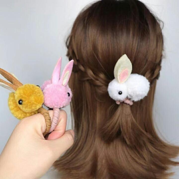 ヘアゴム ヘアアクセサリー 髪飾り うさぎ ウサギ ぬいぐるみ 子供