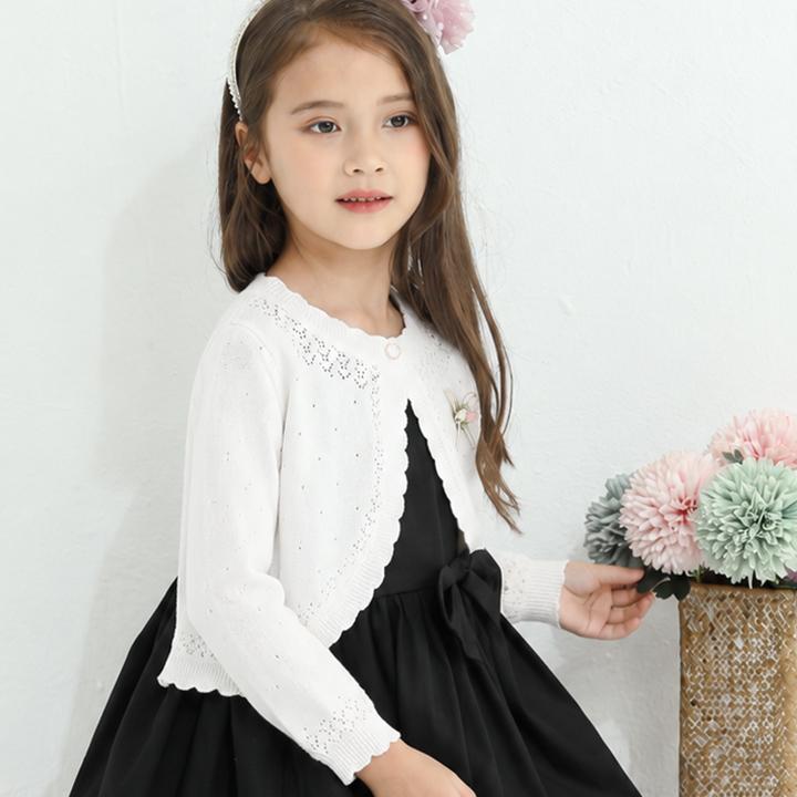 子供服 女の子 キッズ カーディガン 長袖 ニット ボレロ 羽織 アウター