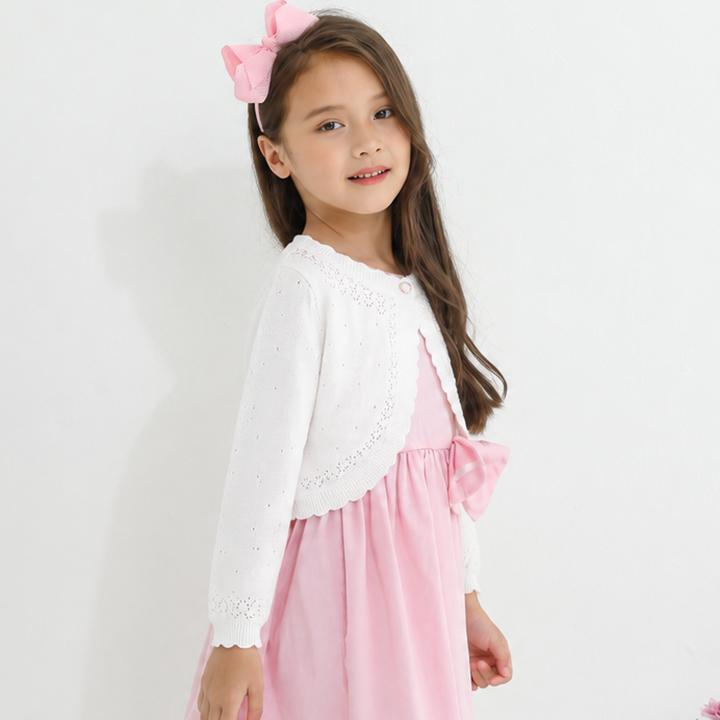 子供服 女の子 キッズ カーディガン 長袖 ニット ボレロ 羽織 アウター