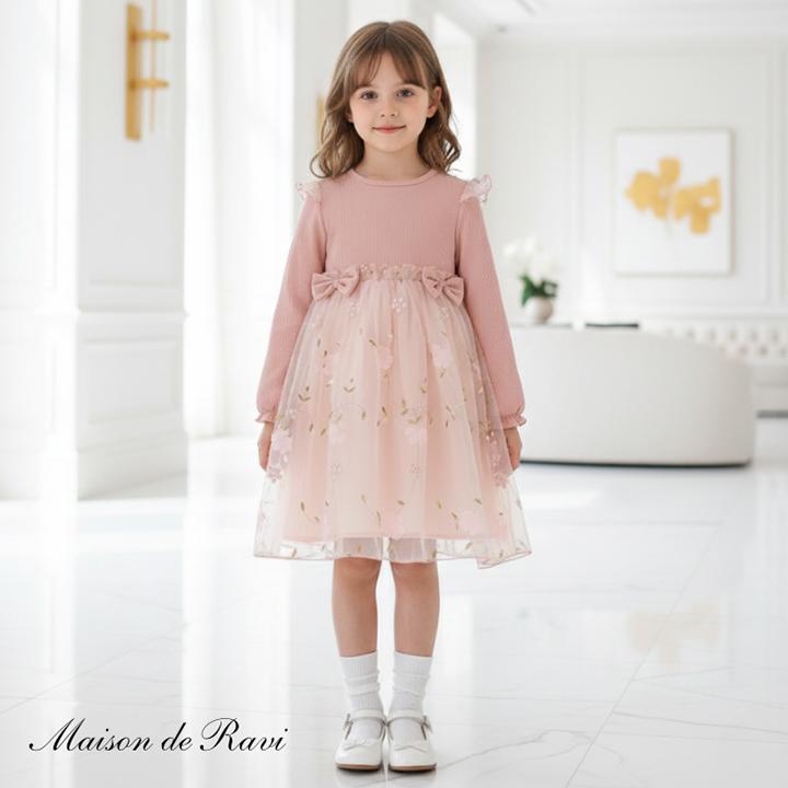 ワンピース フォーマル チュール 女の子 子ども服 子供服 韓国 キッズ 