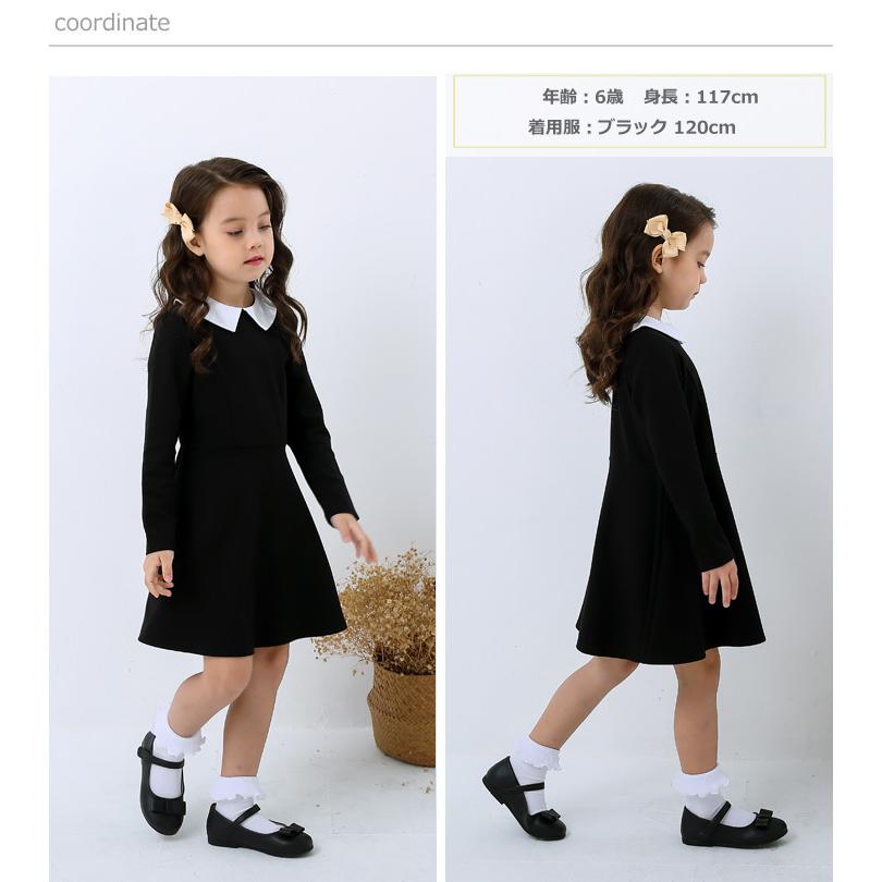 ワンピース 子供服 女の子 フォーマル 長袖 襟 ポケット付き 春 秋 冬 冠婚葬祭 正装 礼服  100cm 110cm 120cm 130cm 140cmメゾンドラビ｜ravi2018｜06