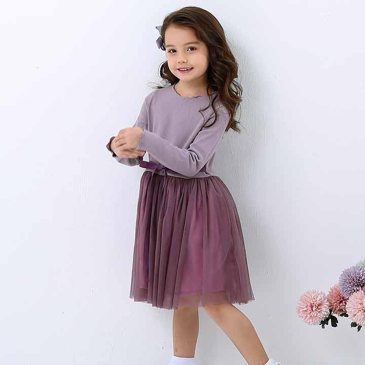 ワンピース 子供服 女の子  長袖 チュール リボン 春 秋 発表会 入学式 100cm 110cm 120cm 130cm 140cm | ブランド登録なし | 13