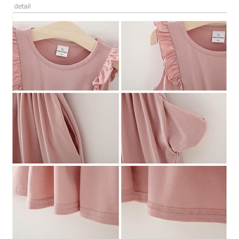 ワンピース 子供服 キッズ ノースリーブ 半袖 子供服 女の子 フリル 春 夏 100cm 110cm 120cm 130cm 140cm メゾンドラビ | ブランド登録なし | 25