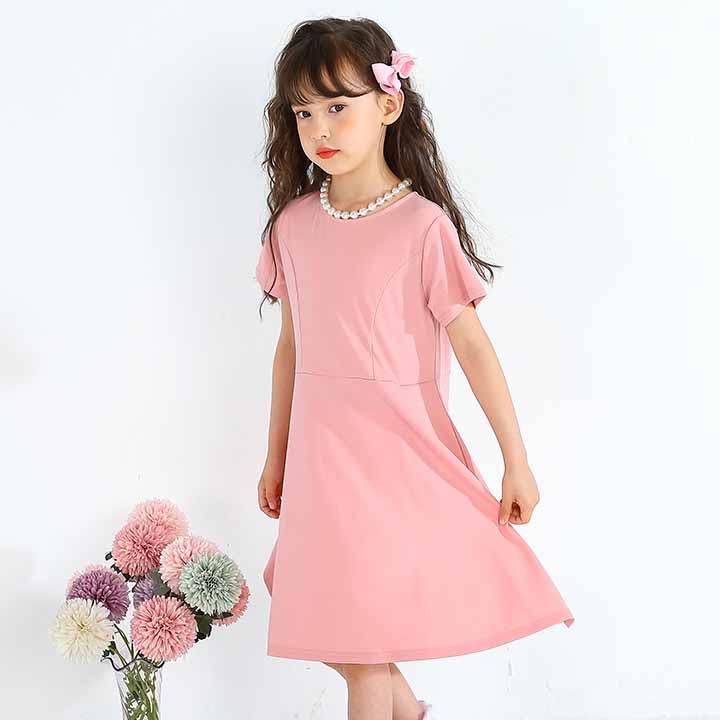 ワンピース 半袖 子供服 女の子 キッズ フォーマル ネックレス