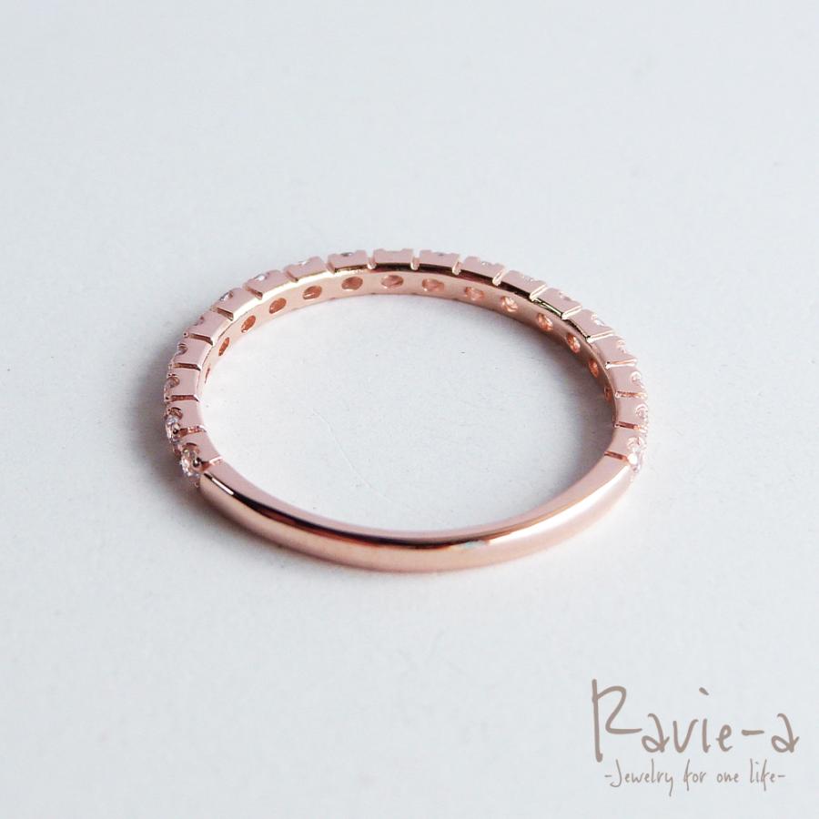 ピンキーリング エタニティリング 極細 シルバー925 プラチナ ピンク