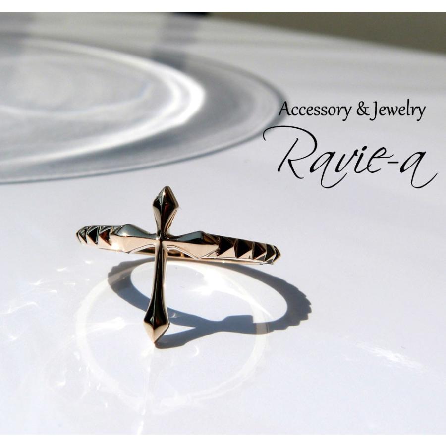メンズ 指輪 クロス スタッズ リング ダイヤモンド リボン セットリング 2本セット｜raviea-accessory｜03