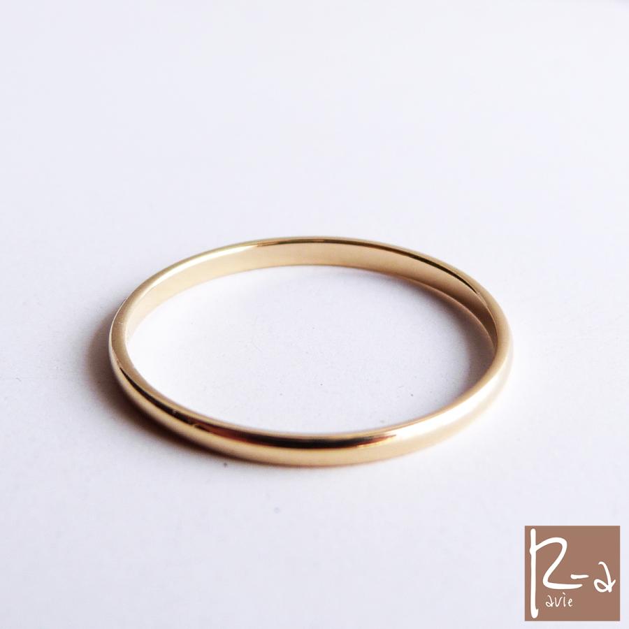 K18YG 甲丸 リング K18YG シンプル 甲丸リング 7〜21号 奇数号 結婚指輪 ペアリング