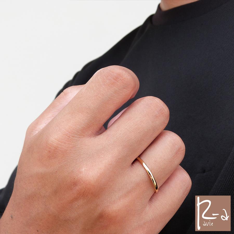 K18YG 甲丸 リング K18YG シンプル 甲丸リング 7〜21号 奇数号 結婚指輪 ペアリング