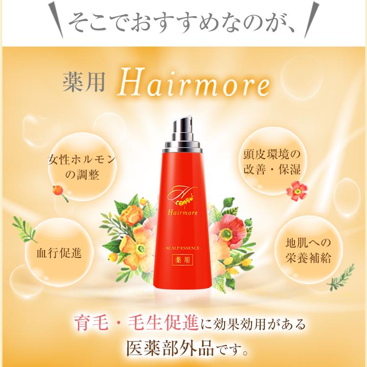 育毛剤 女性用 薬用 ヘアモア 詰め替え用エコパック お得12袋セット 抜け毛 予防 対策 Hairmore | Hairmore | 07