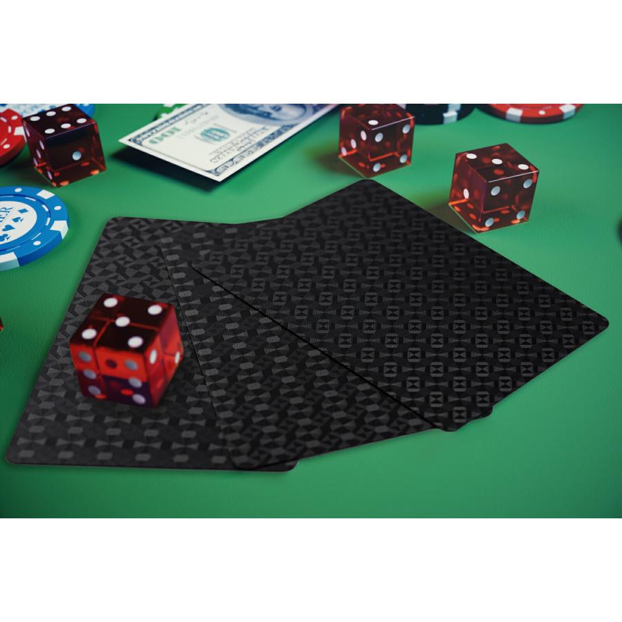 RAVIS トランプ プラスチック ブラック ゴールド 防水 フレックスカード マジック 手品 高級 パーティー ケース付 54枚 (ブラック・巾着付き) |  | 10