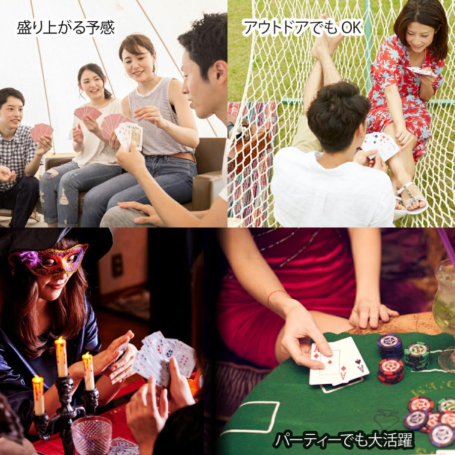 RAVIS トランプ プラスチック ブラック ゴールド 防水 フレックスカード マジック 手品 高級 パーティー ケース付 54枚 (ブラック・巾着付き) |  | 04