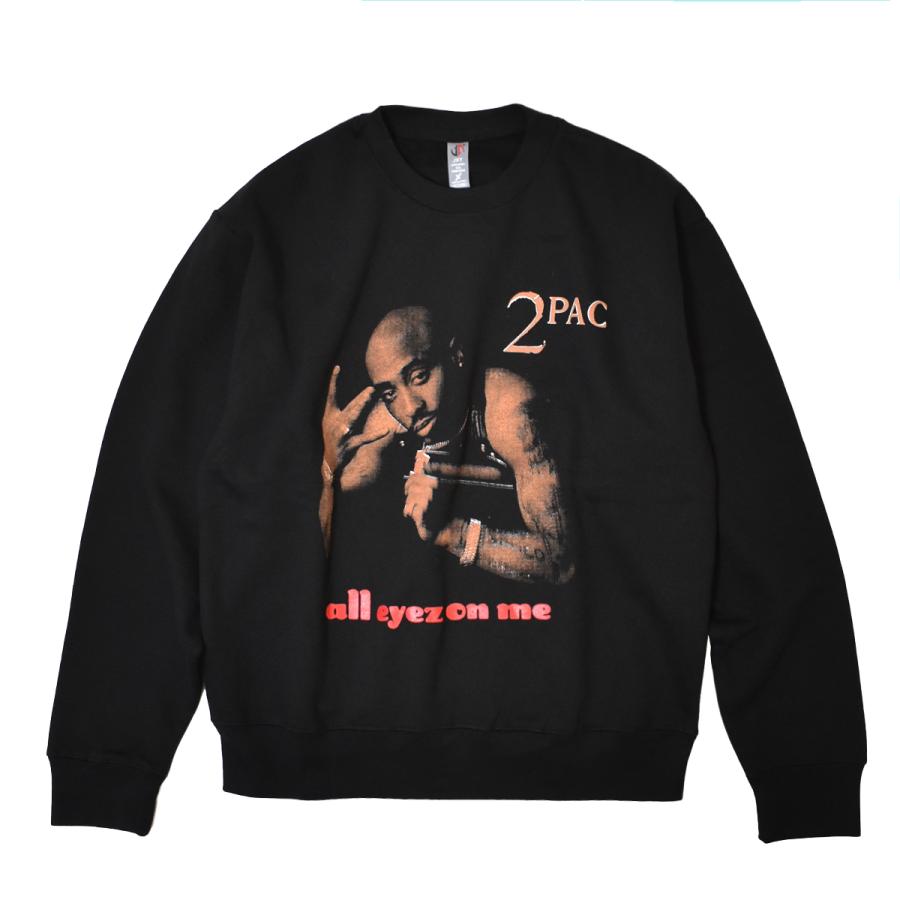 2pac all eyez on me Crewneck Sweatshirts - Black 2パック