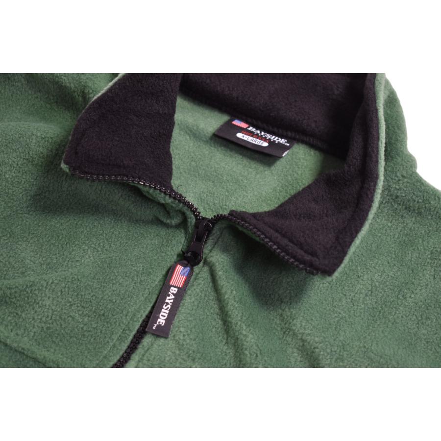 BAYSIDE USA Made フルジップ フリース ベスト フォレスト BAYSIDE USA Made フルジップ フリース ベスト フォレスト
